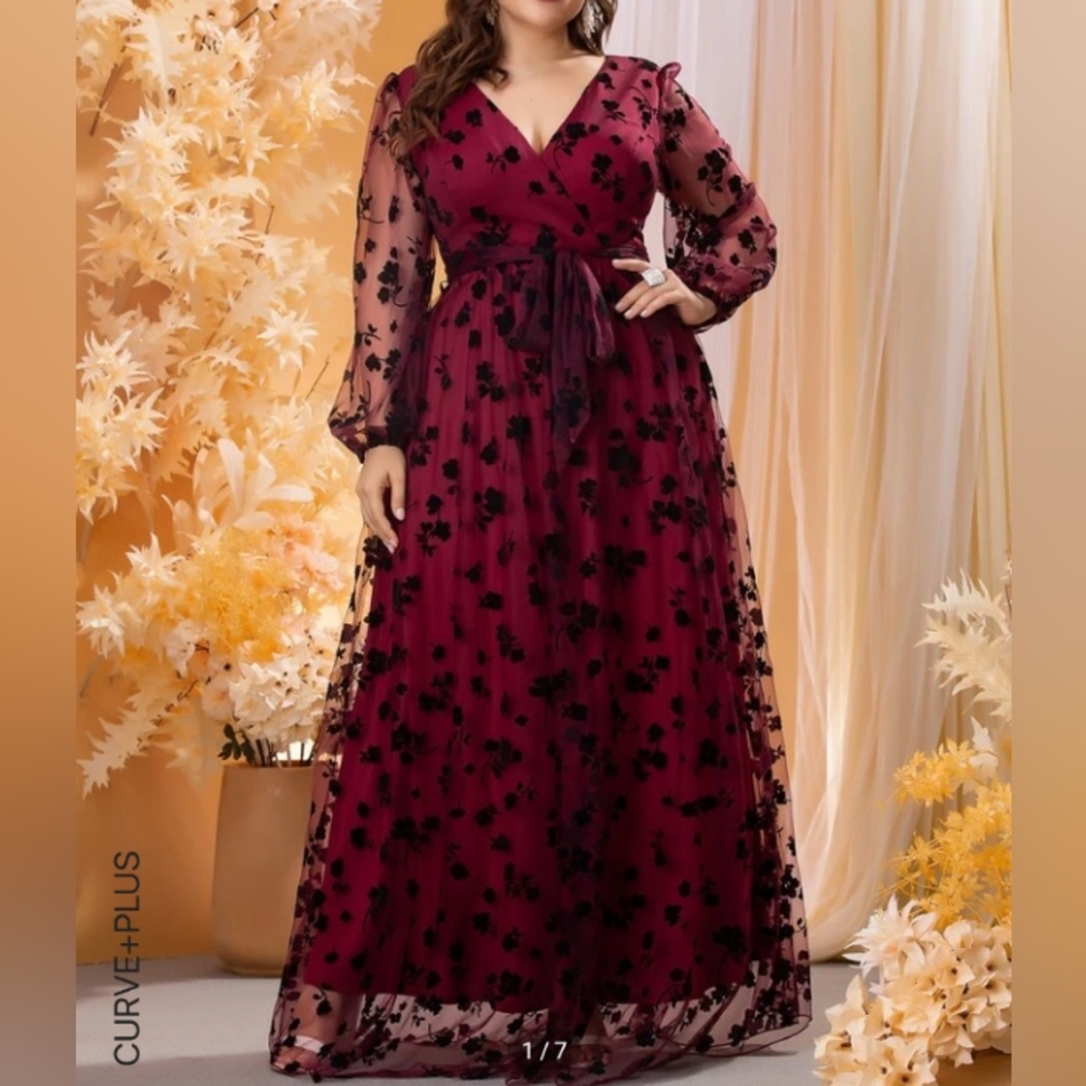 Burgundy dress size 22